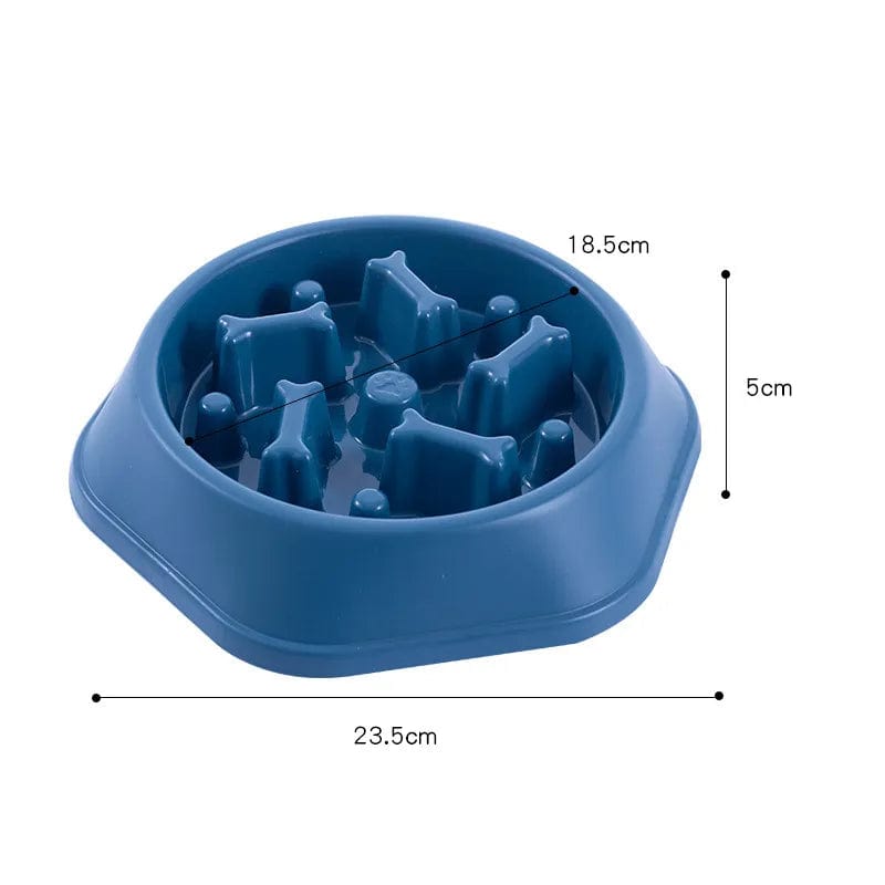 Slow - chow™ lėto valgymo šunų dubenėlis Blue