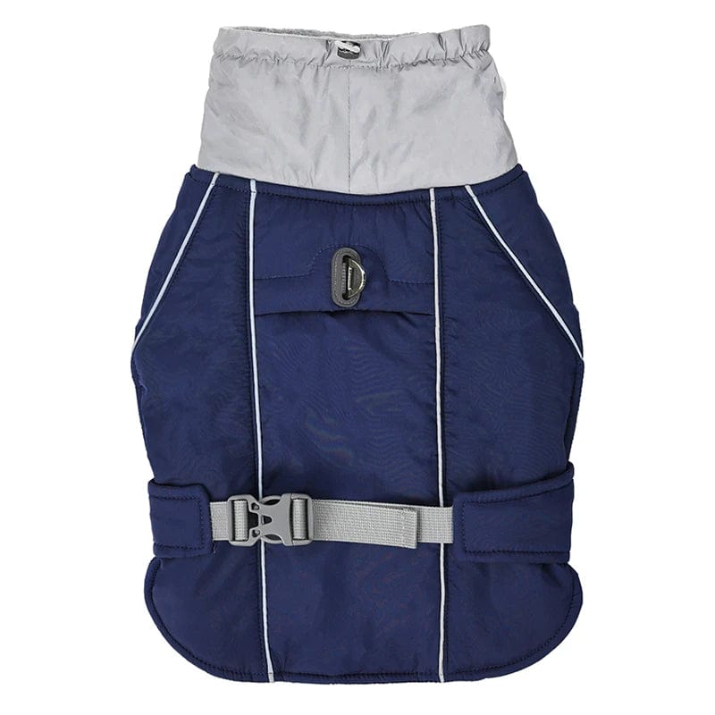 Šilta vidutinių ir didelių šunų liemenė su atšvaitu Navy Blue / S