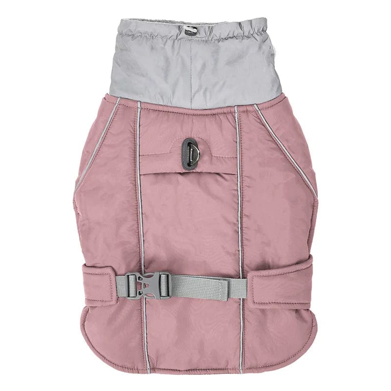 Šilta vidutinių ir didelių šunų liemenė su atšvaitu Pink / S
