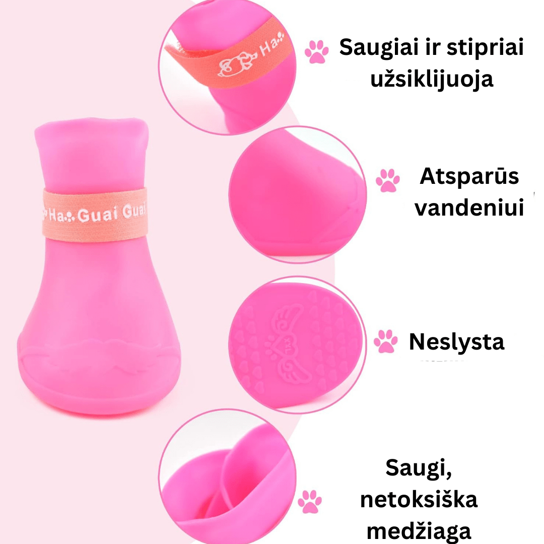 Silikoniniai šunų batukai