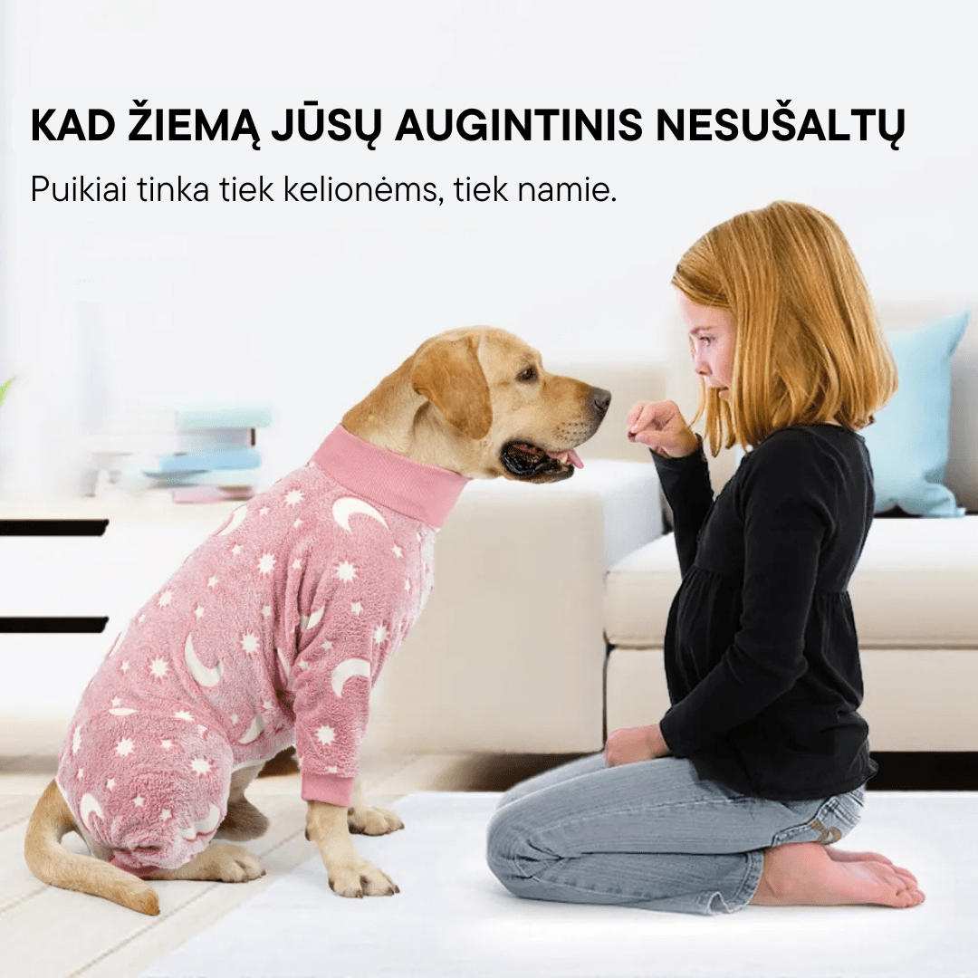 Šilta flanelinė šuniukų pižama