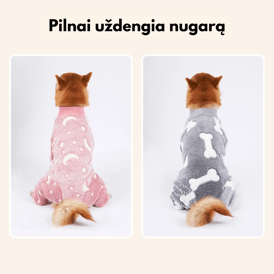 Šilta flanelinė šuniukų pižama