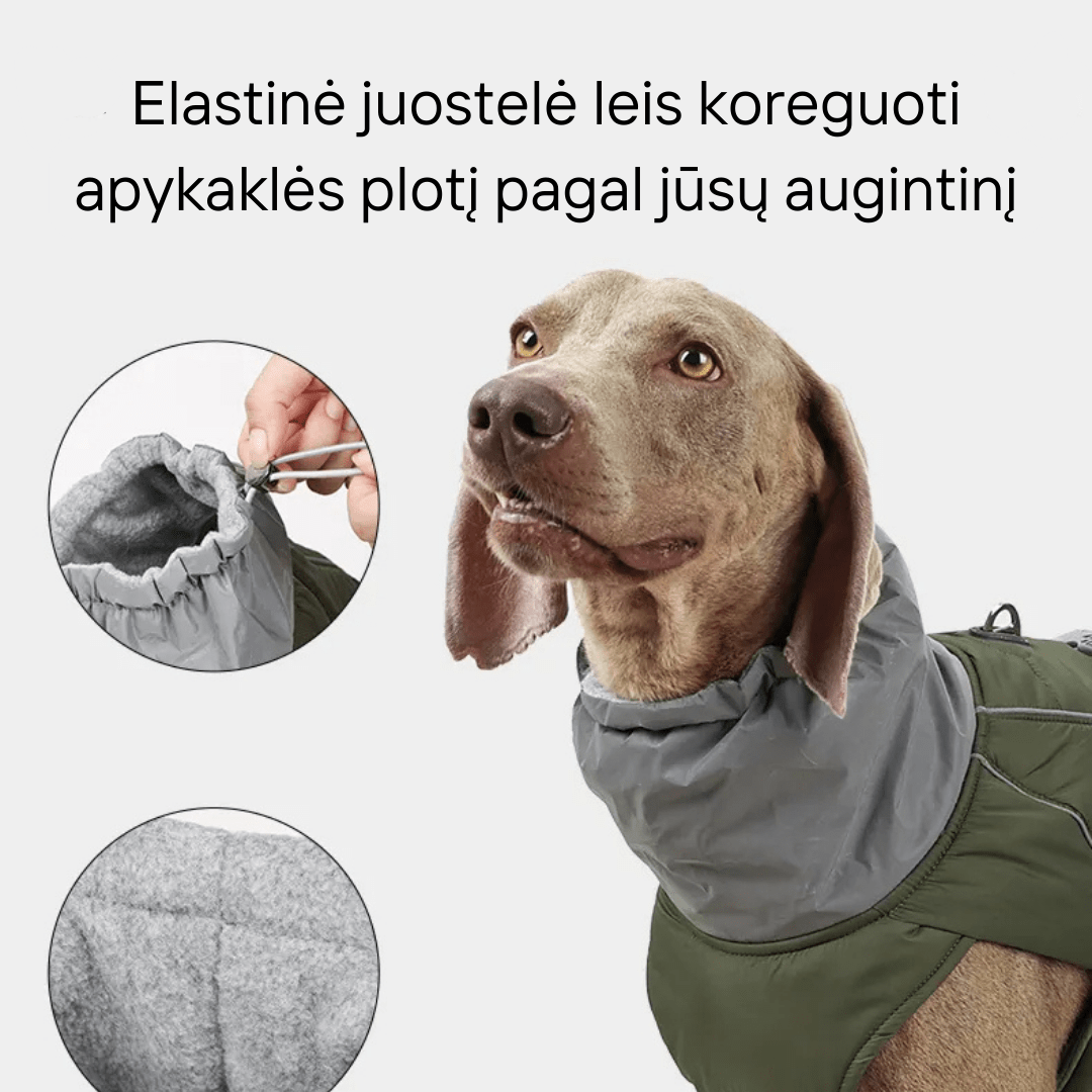 Šilta vidutinių ir didelių šunų liemenė su atšvaitu