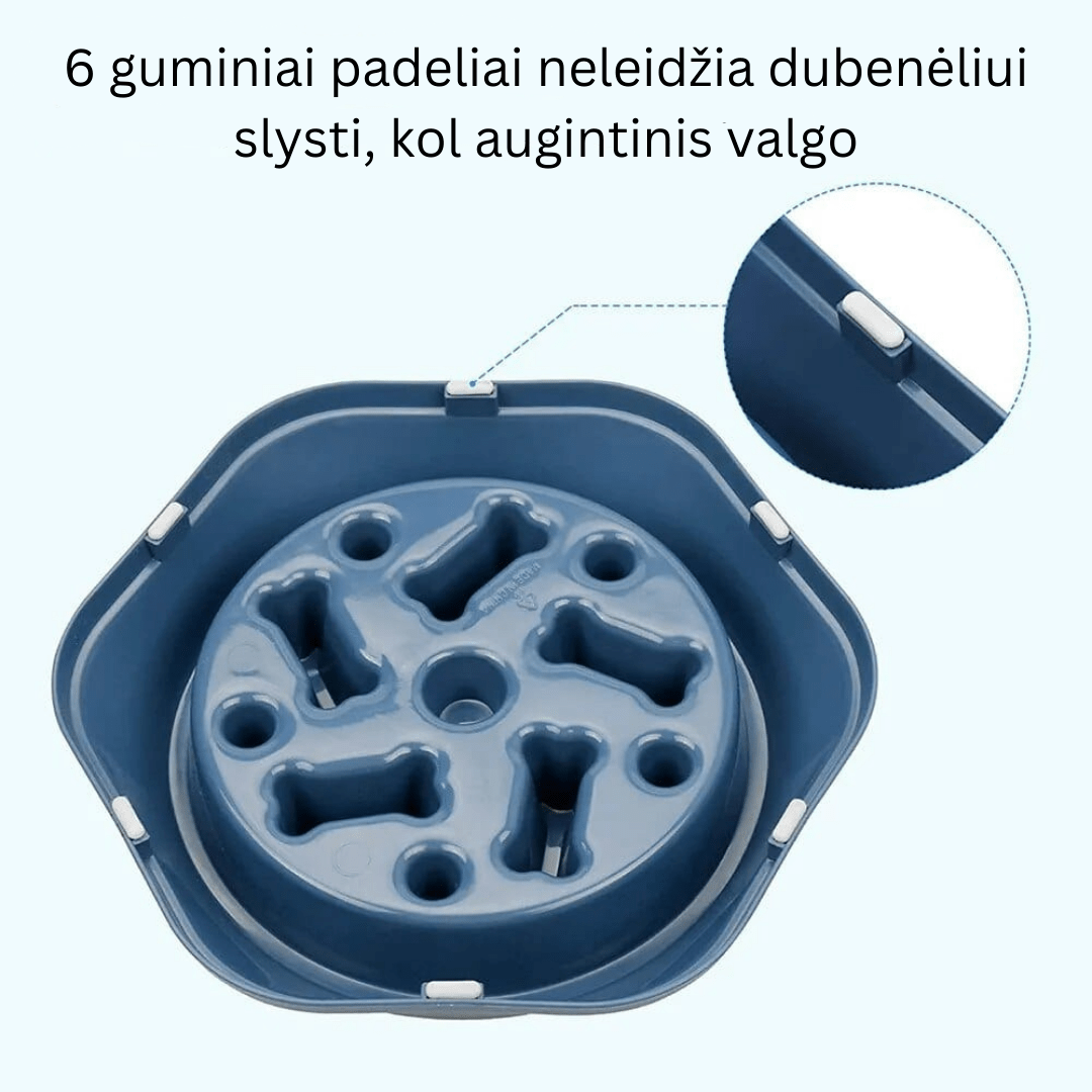 Slow - chow™ lėto valgymo šunų dubenėlis