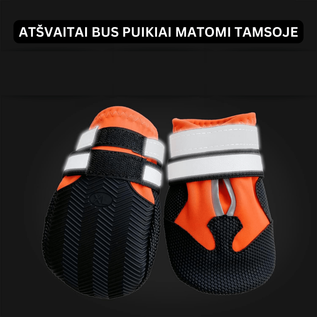 Šunų batukai su protektoriumi ir atšvaitais