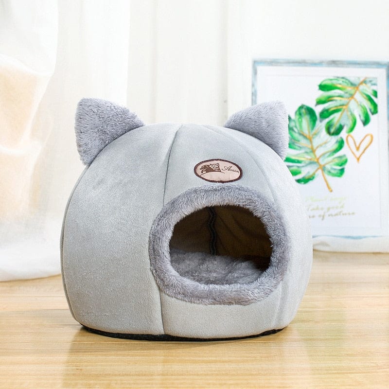 Žaismingas ir jaukus uždaras katės guolis Light Grey / M 33X33X35cm / CN