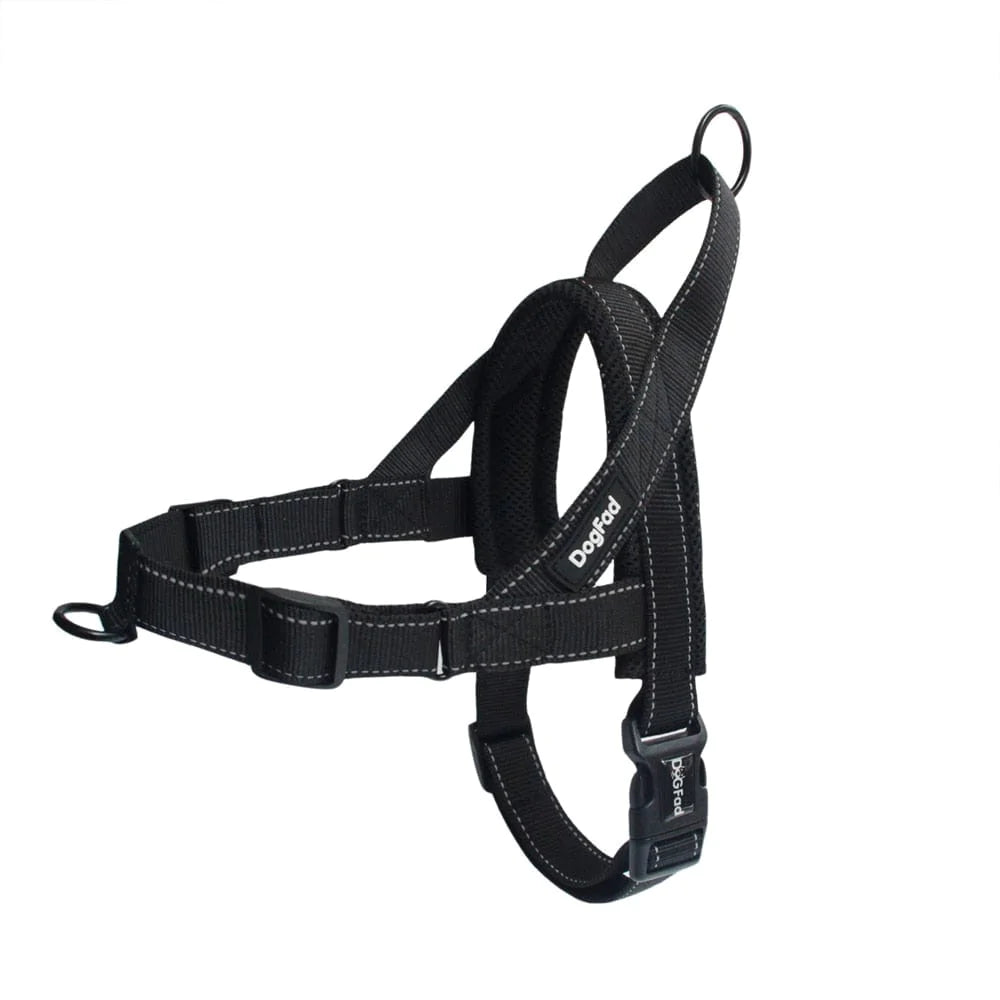 Ergonomiškas nesmaugiantis šunų antkaklis Black / S