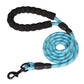 Tvirtas pavadėlis su atšvaito juostelėmis Blue / 0.8cm 150cm