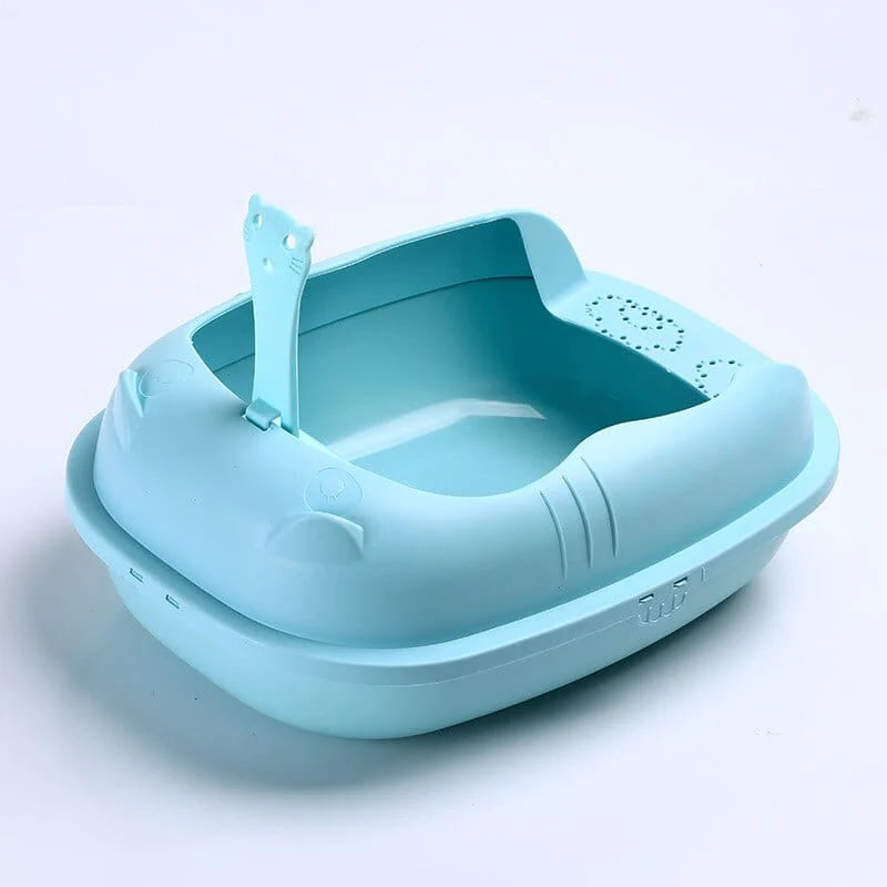 Katės kraiko dėžė su apsauga + DOVANA semtuvėlis Blue