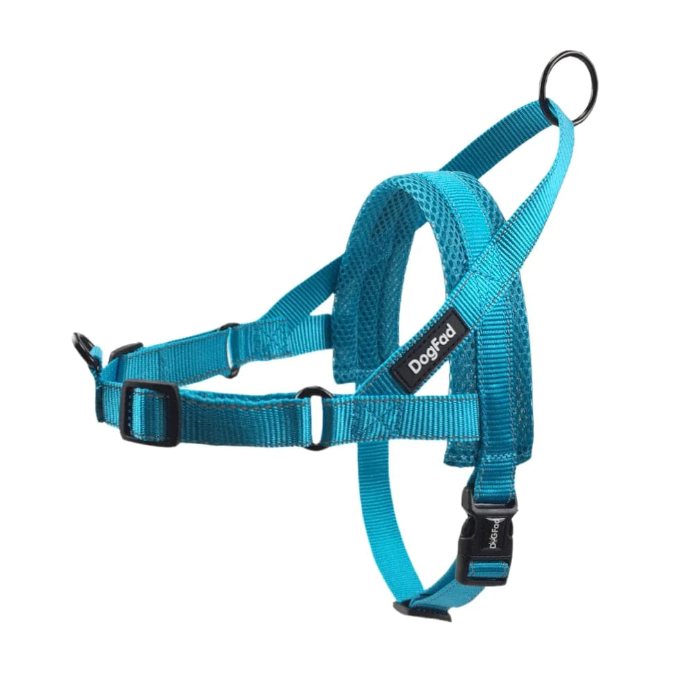 Ergonomiškas nesmaugiantis šunų antkaklis Blue / S