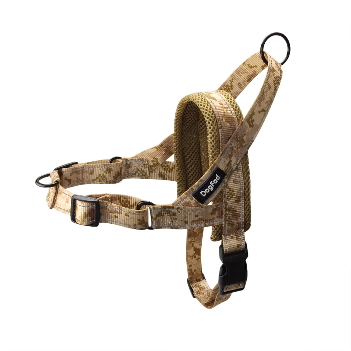 Ergonomiškas nesmaugiantis šunų antkaklis Camo Sand / S