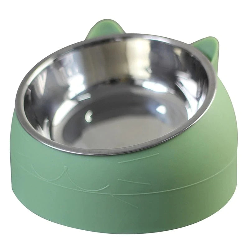 Žaismingas katės maisto dubenėlis green / 200ML