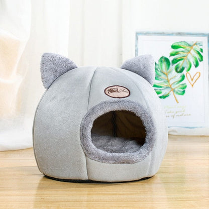 Žaismingas ir jaukus uždaras katės guolis Light Grey / M 33X33X35cm / CN