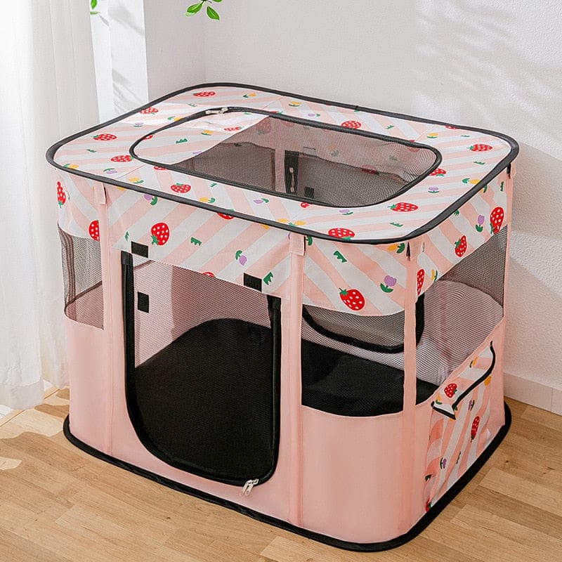 Jaukus katės namelis-palapinė Pink / M 70X55X45CM