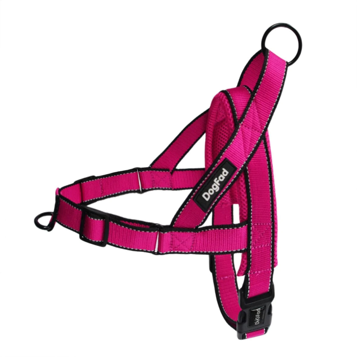 Ergonomiškas nesmaugiantis šunų antkaklis Rose  Black / S