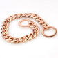 Tvirtas grandininis užveržiantis treniruočių antkaklis rose gold / 12 inches