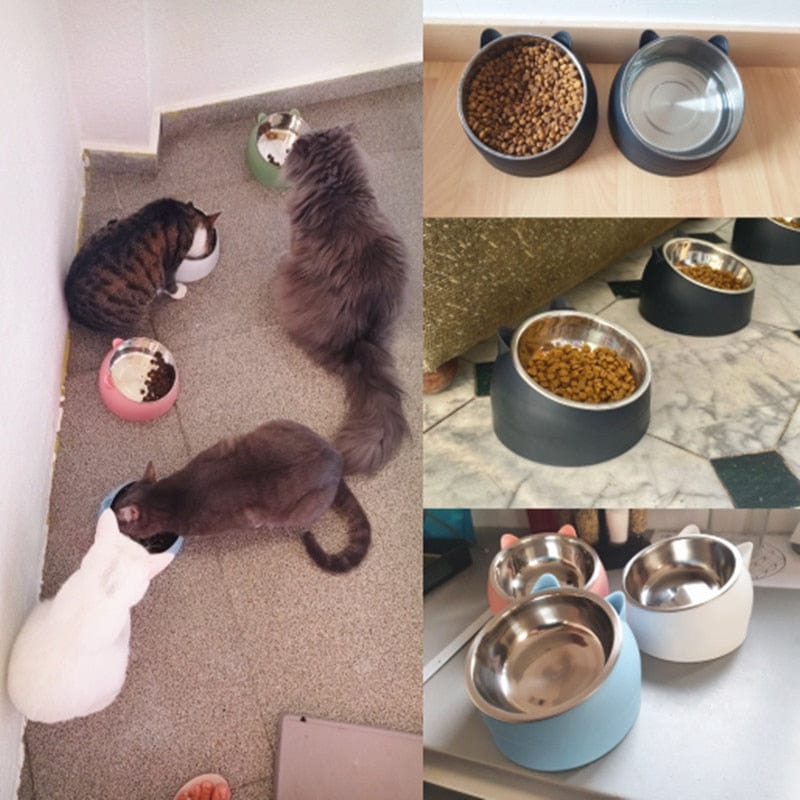 Žaismingas katės maisto dubenėlis